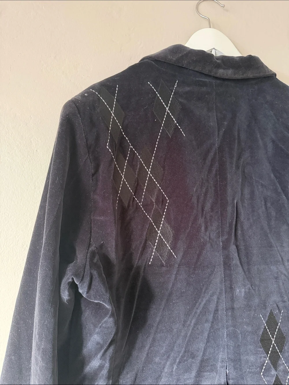Caffeine Navy Velvet Sport Coat with Classic Three-Button Front